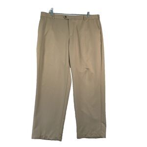 IZOD Golf SwingFlex Classic Fit Men's Dress Pants 40 x 30 Performance Wear Khaki